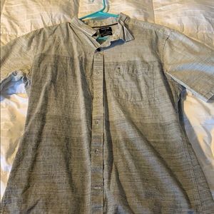 Hurley gray short sleeve button up